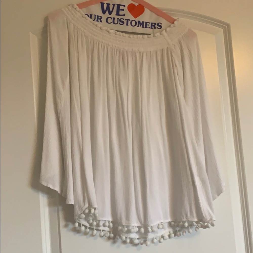 White off the shoulder top